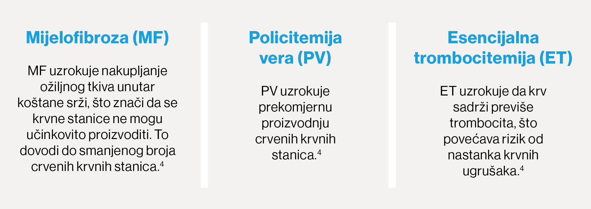 Tri glavne vrste MPNova