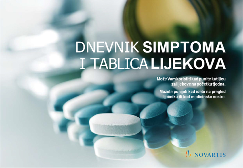 Dnevnik simptoma i tablica lijekova